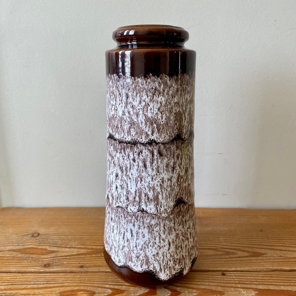 Vintage Mid Century Modern Scheurich 206 26 Lava West German Pottery Vase - Picture 1 of 3